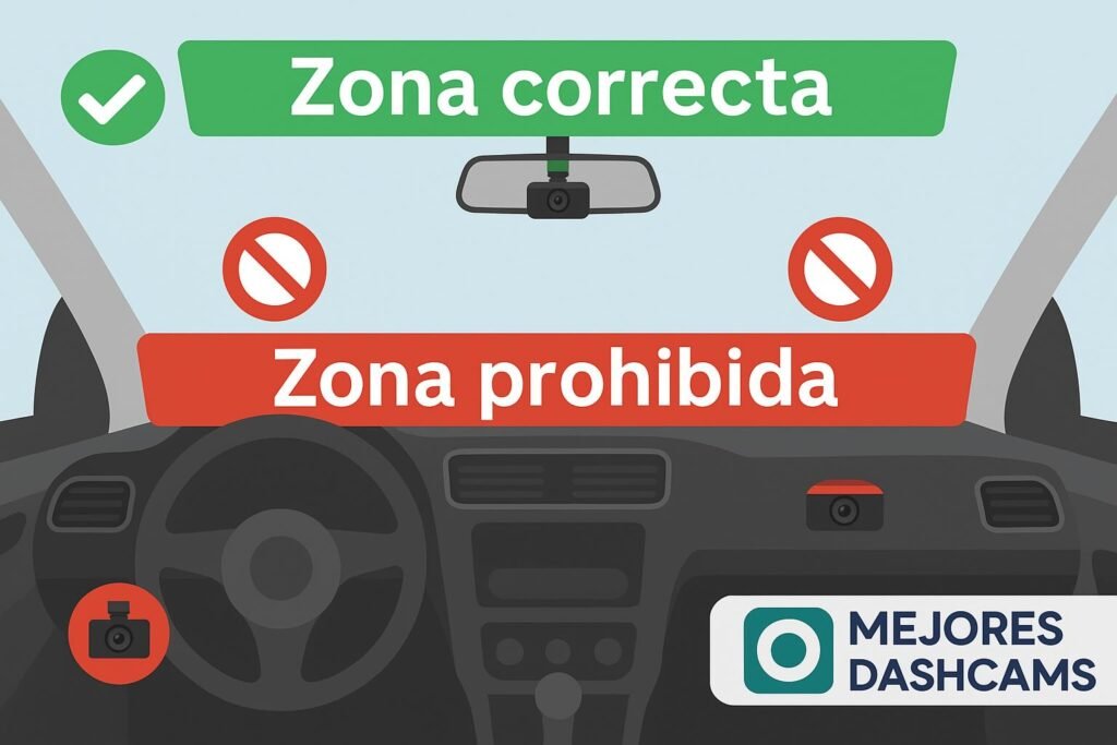 Donde instalar la dashcam